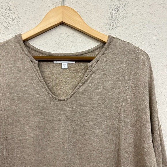 J. JILL L/S Tranquility Fleece Tunic Top in Bark Heather #250861 - Picture 2 of 9